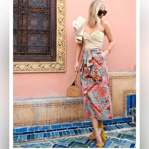 Johanna Ortiz Rio Maranon Tropical Midi Skirt - Picture 2 of 16